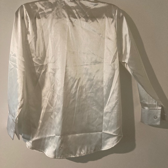W H M Women’s Silk Satin Casual L/S Shirt - Picture 6 of 13